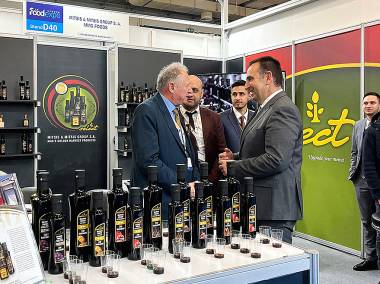 The President of the Company Mr. Mitsis with the President of Halkidiki Chamber Mr. Koufidis-FOOD EXPO 2023